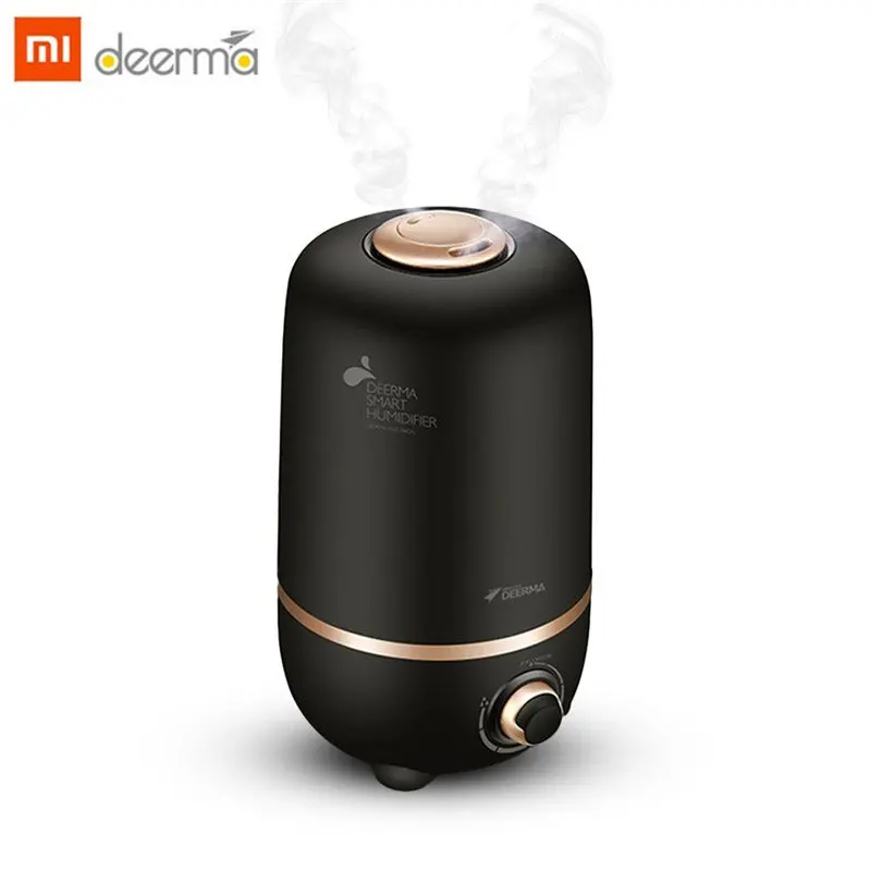 

XIAOMI Deerma Ultrasonic Humidifier DEM-F450 Mini Silent Aromatherapy Humidification 4L Cool Black Air Humidifier Mist Maker