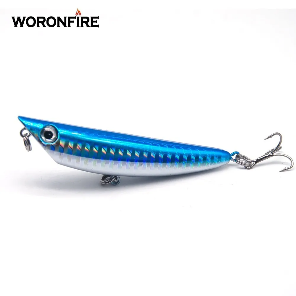 

Floating Pencil Fishing bait 8.5cm 9g Flat Mouth Laser Reflective Film Fishing lure Artificial Minnow Hard Lures Bait 2019 New