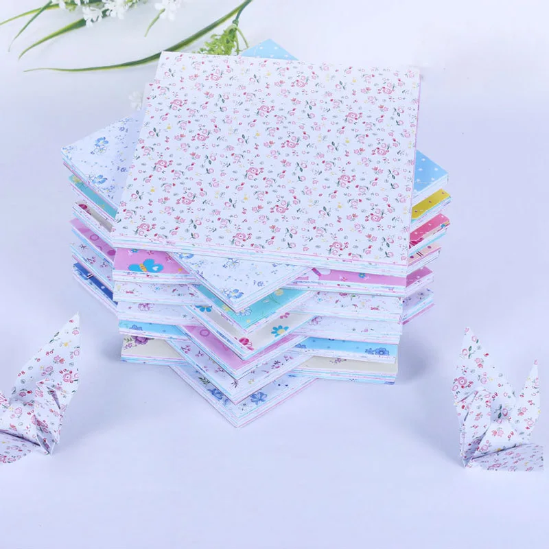 72 Pcs Arts Crafts 12 Patterns Mixed Origami Paper Background Floral Pattern DIY 15x15cm Beautiful Craft Paper