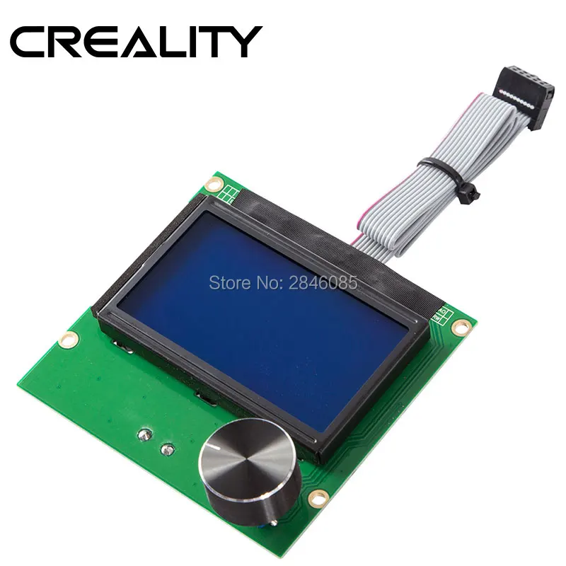 CREALITY 3D أجزاء تحكم RAMPS 1.4 LCD 12864 لوحة التحكم شاشة زرقاء + كابل ل CREALITY Ender-3 3D طابعة