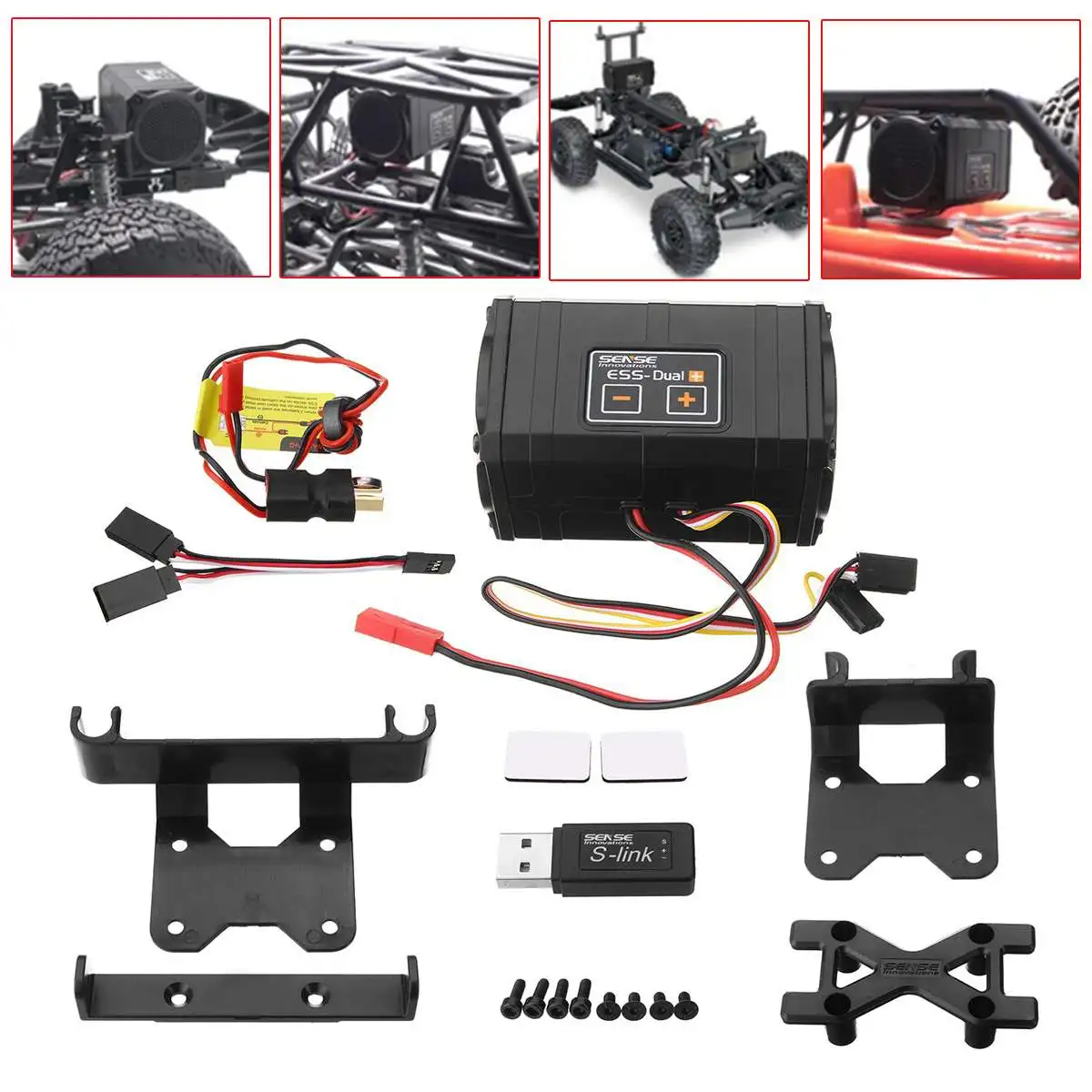 

Engine Sound Simulator Speakers & Accs Sense Innovations For Axial SCX10 II TRX-4 Parts DUAL Plus RC/PLUS App Firmware Upgrade