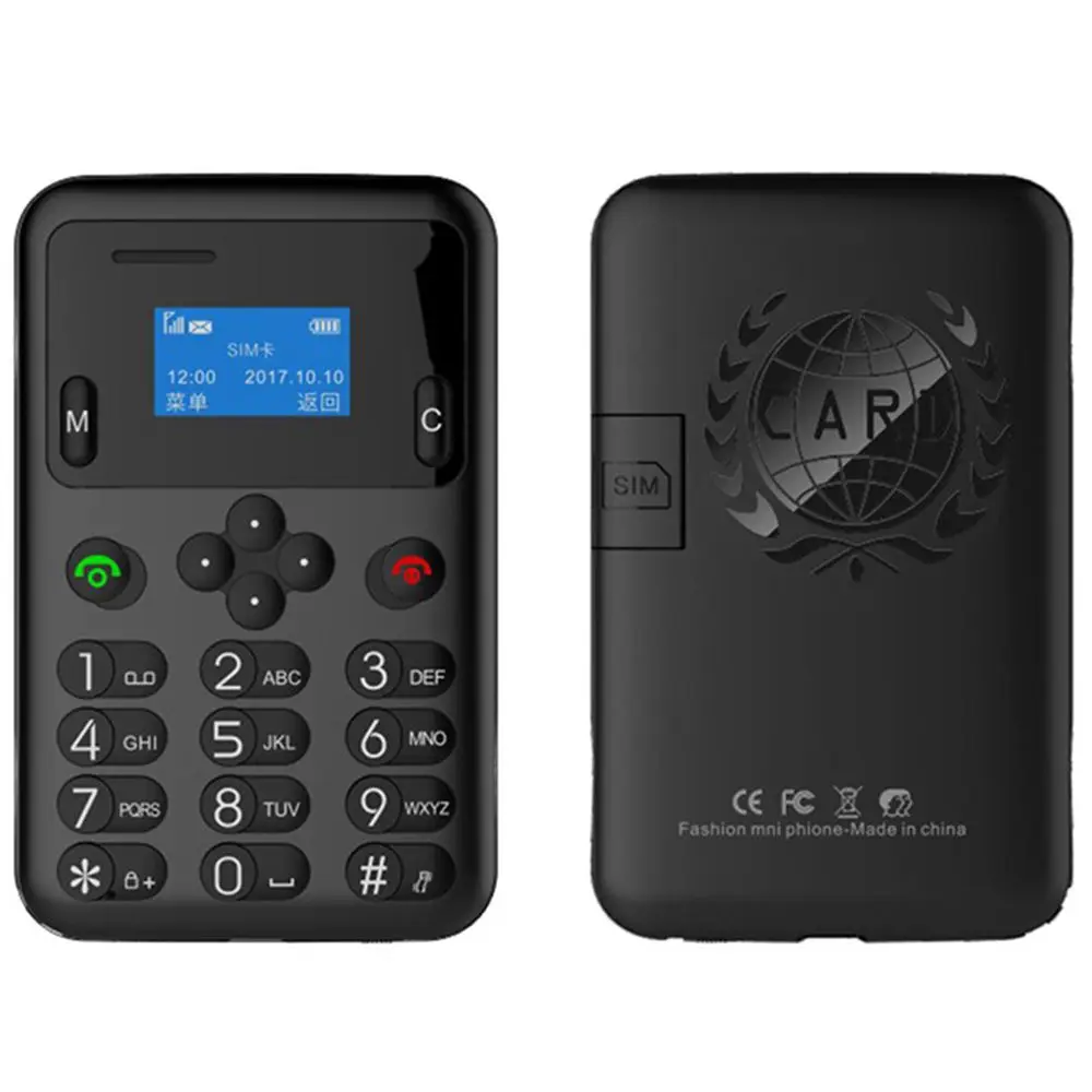 Новый оригинальный AEKU A6 2G карта бар телефон 0 96 дюймов Spreadtrum6600 32 МБ ОЗУ 64 Мб ПЗУ GSM
