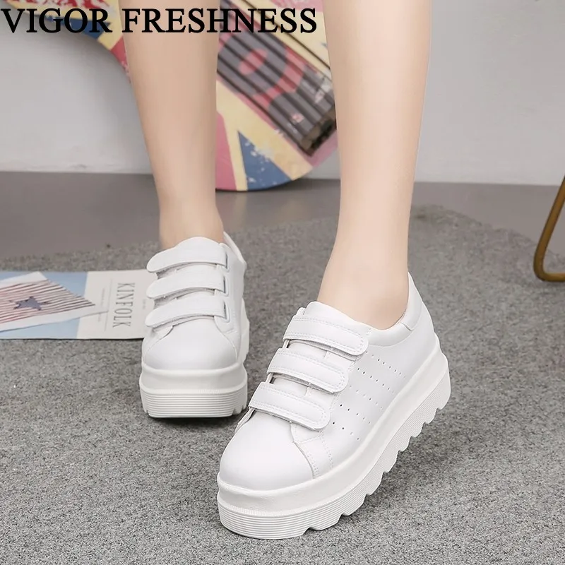 

VIGOR FRESHNESS Woman Sneakers Spring Shoes Women Platform Shoes White Sneaker Autumn Casual Ladies Tennis Shoes Female WY412