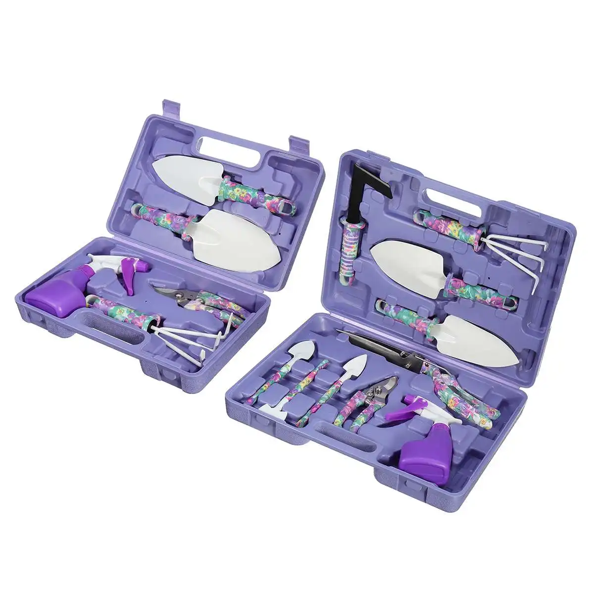 

Purple 5/10Pcs Gardening Tools Set Scissors Shovel Spade Planting Weeding Watering Kits Garden DIY Hand Tool Sets Box Portable