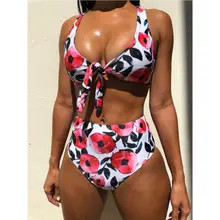 Женский сексуальный бикини из двух частей, набор пуш-ап с ремешками, Мягкий купальник, Бразильский купальный костюм, пляжная одежда