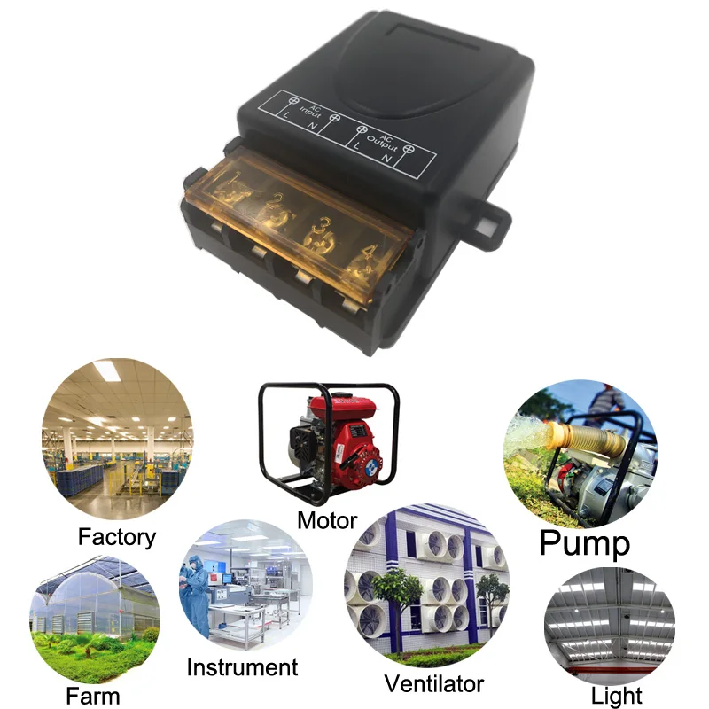 High-Power 2000W 433MHz Wireless Remote Control AC 75V~220V Relay Receiver Module for Factory Farm Office Ventilation Pump LED