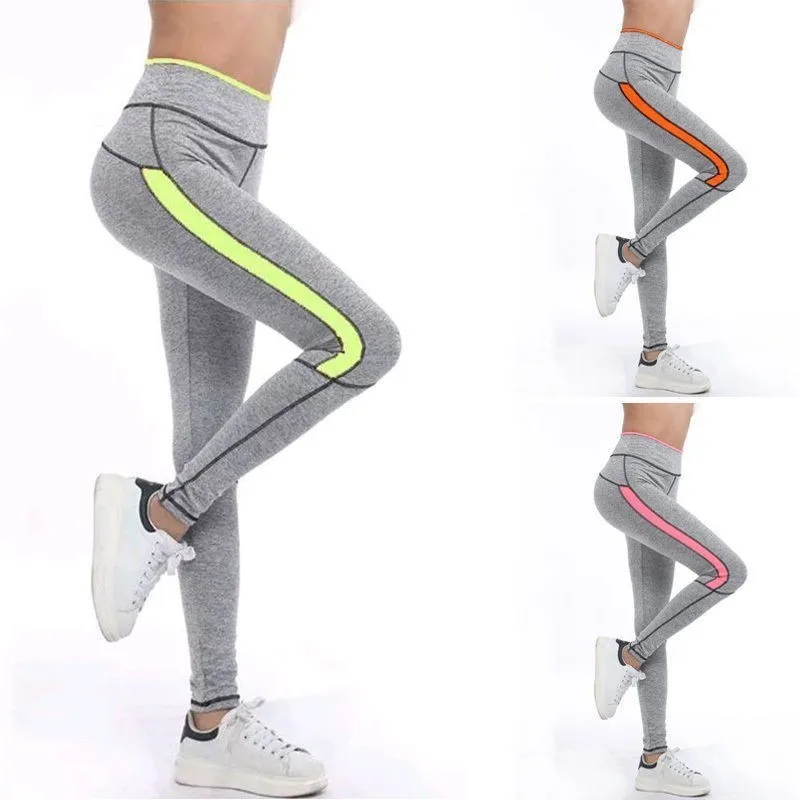 

Splice Running Women Yoga Pants Fitness Training Slim Gym Leggings Super-Elastic Sport Pants High Waist Breathable Leggings