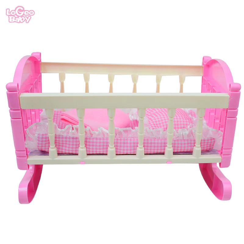 DIY мини-кровать с подушкой для 9-1" Reborn Baby Dollhouse Мебель для спальни новорожденная детская кровать Детская кукла ролевые игры игрушка