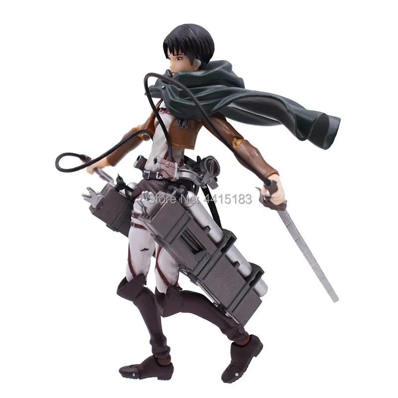 2 Styles Anime Attack on Titan Levi Ackerman Eren Jaeger PVC Action Figure Doll Model Figma 207 213 Toy Christmas Gift