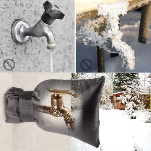 

US 1Pc/2Pcs Waterproof Outdoor Faucet Cover Outside Water Tap Cover Faucet Sock