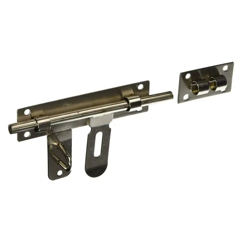 

Stainless Steel Door Lock Latch Slide Barrel Bolt Clasp Set 10" Length