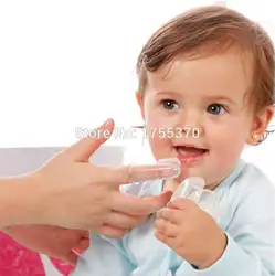 2 шт. мягкие безопасные детские силиконовые палец Лиственные зубная щётка десен кисточки для прозрачный массаж жевательные средства