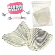 Мода нержавеющая сталь зубные оттиски лотки усиленное металлическое подкрепление сетчатый материал держатель верхние нижние зубья инструменты