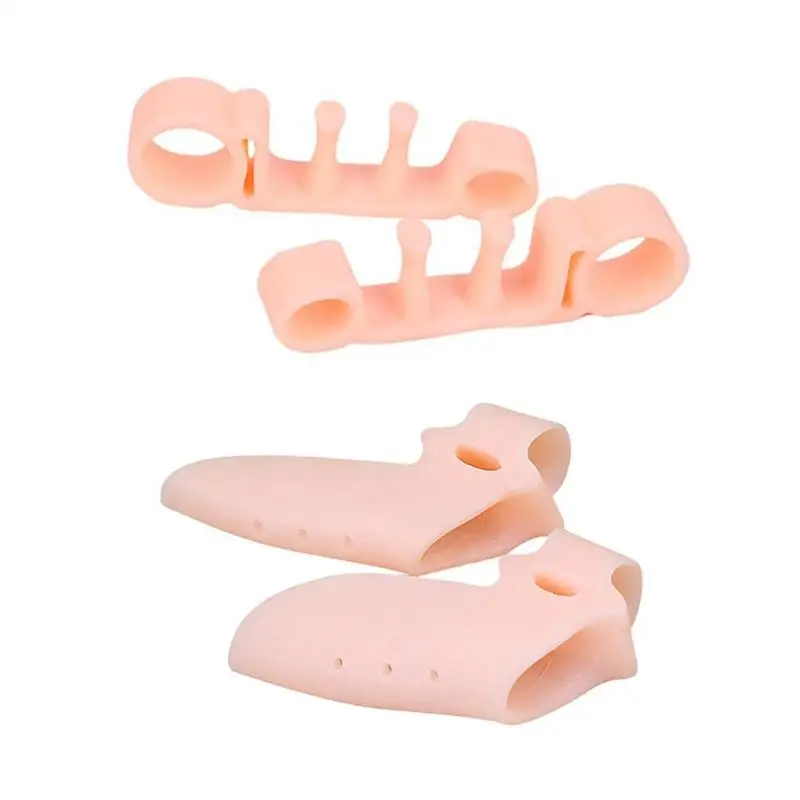 

1 Pair Five-Hole Wearing Toes Pad Eversion Overlap Toe Correction Pad Tool