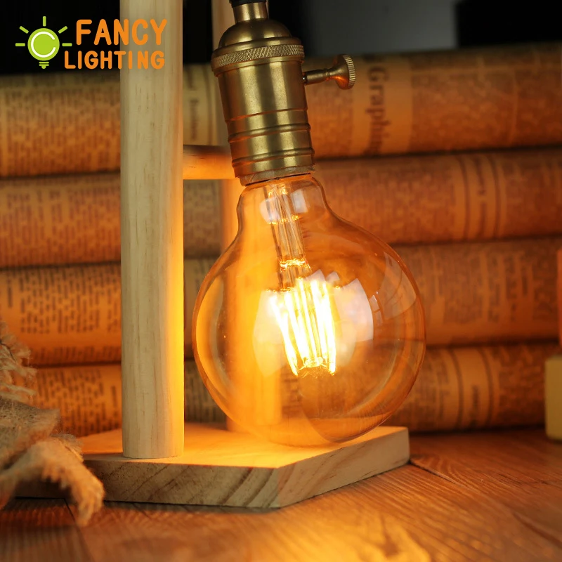 Buy Led lamp G95 Golden led edison light bulb E27 110V