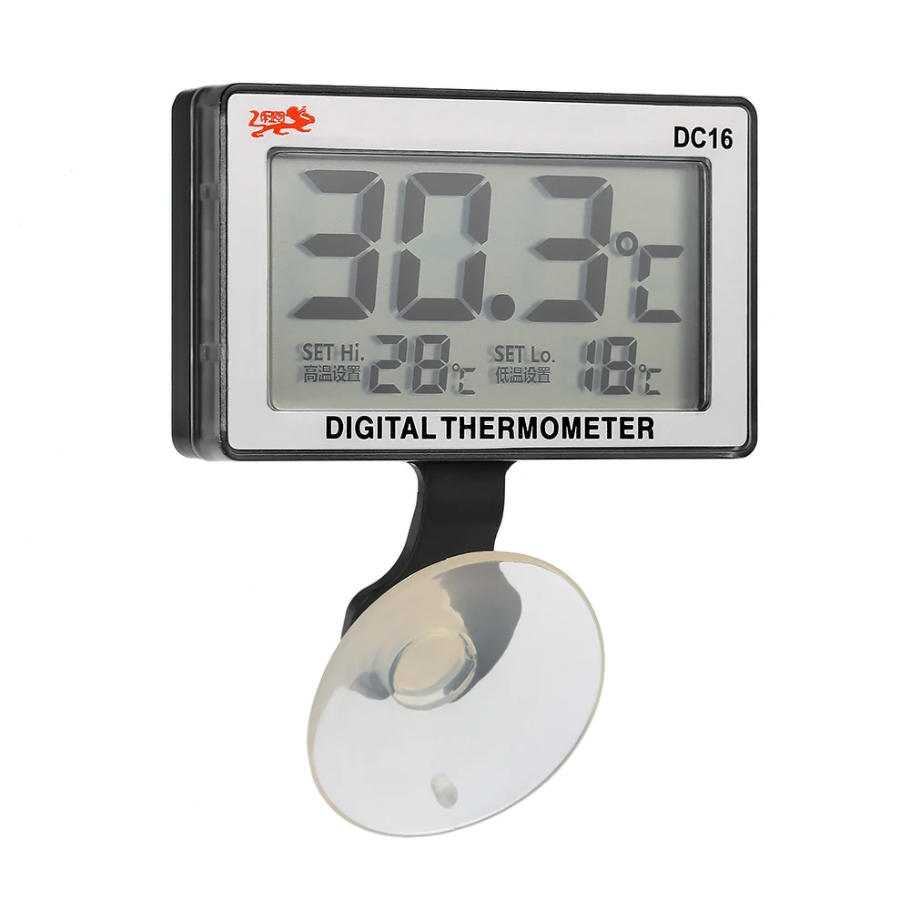 Аквариумный термометр с ЖК-дисплеем Цифровой погружной измеритель температуры аквариума 0 °C~ 50 °C Высокий/Низкий аксессуары для аквариума