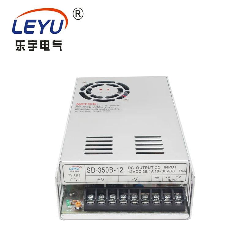 

SD-350D-48 CE RoHS Approved built-in DC fan 72~144V input best price 48v dc dc 350w power supply