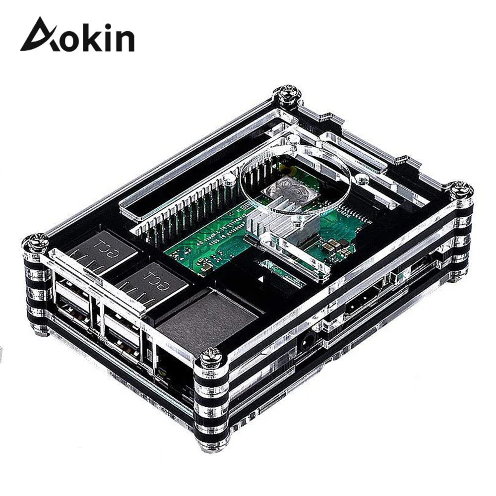 Для Raspberry Pi 3 чехол Корпус 9 слой акриловой класса люкс цвет: черный Синий Красный