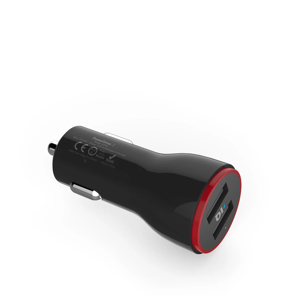 Автомобильное зарядное устройство Anker PowerDrive 2 Port Car Charger кабель Micro USB в комплекте