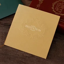 Свадебные приглашения/свадебные приглашения/пожалуйста, почтовые/местные золотые приглашения Корейская поздравительная открытка