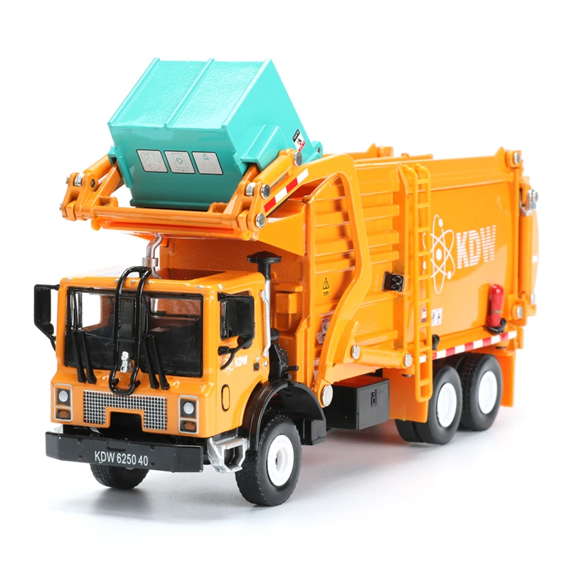 

KDW 1:24 Alloy Material Transporter Model Toy Garbage Truck Transport Vehicle Construction Trucks Models Toys For Boys Gift