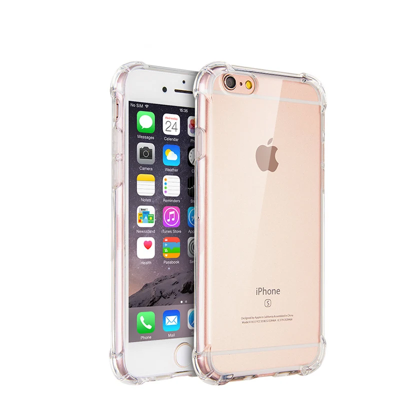 Прозрачный противоударный чехол для iPhone 7 8 X XS MAX XR бампер прозрачный жесткий
