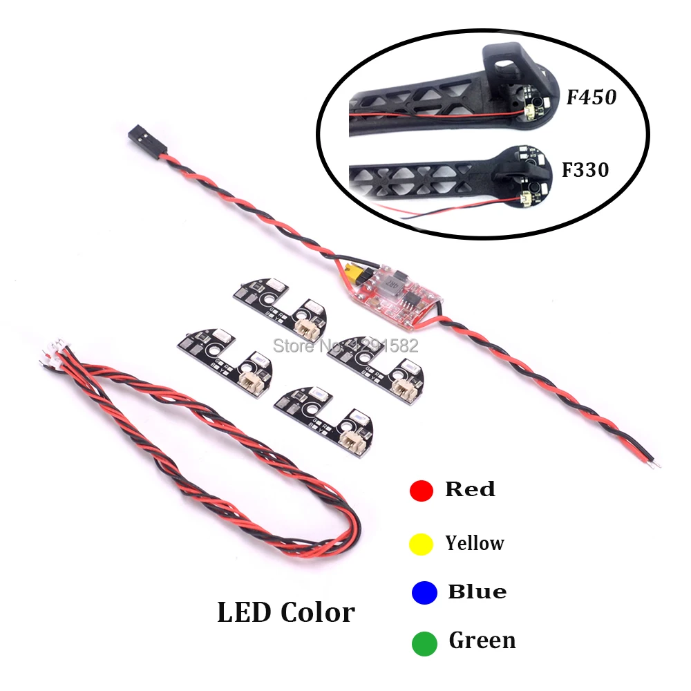 

5V LED Night Navigation Light High Power Light Rack LED Board with Cable for FPV RC Drone Quadcopter F330 F450 F550