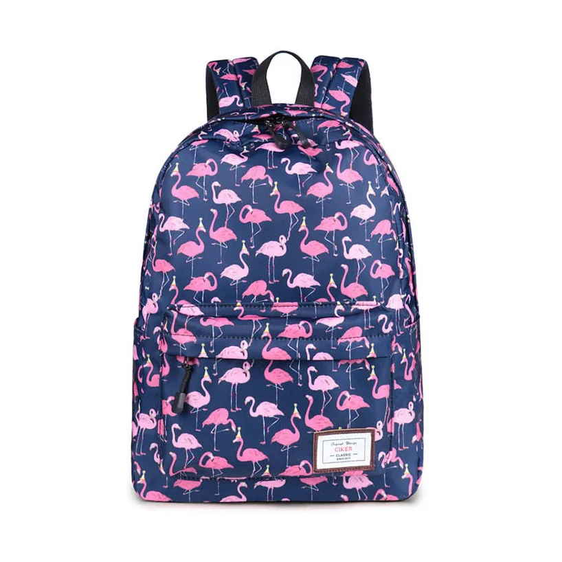 Рюкзак Фламинго с принтом для девочек, женские школьные сумки с мультяшными животными, рюкзаки для студентов, ноутбуков, женская книга, сумка для путешествий, сумки через плечо