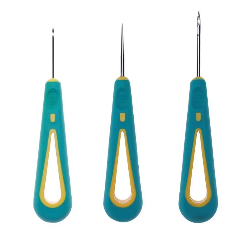 

Sewing Needle Awl Hook Needle Steel Stitcher Hole Punching Sewing Needles for Leather Shoe Repair Detachable Hand Stitcher Taper