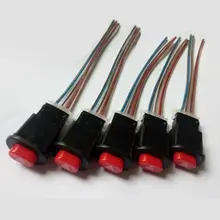Interruptor de luz de emergência para motos, botão de flash duplo, pisca de sinal de luz de emergência, com bloqueio embutido de 3 fios