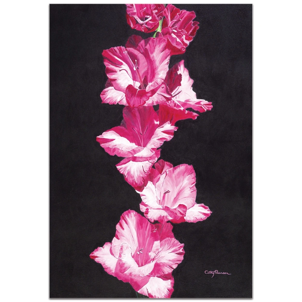 Bright Pink Glads by Cathy Pearson - Traditional Wall Art on Plexiglass | Дом и сад