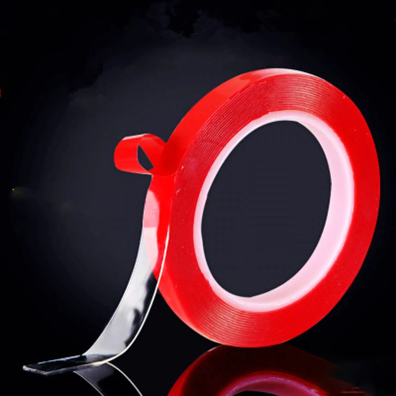 

Dual Sided Adhesive Sticky Tape Red Super Strong Extra Long Craft DIY Roll New