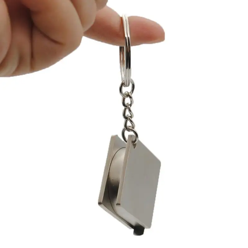 

Portable Metal Ruler Tape Measure Key Ring Multifunctional Keychain Keys Holding Chains Ring