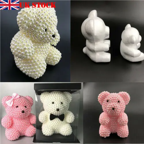 

Foam Bear Modeling Polystyrene Styrofoam For DIY Valentines Decoration 15/20cm Dolls Foam Bear Modeling Polystyrene Styrofoam