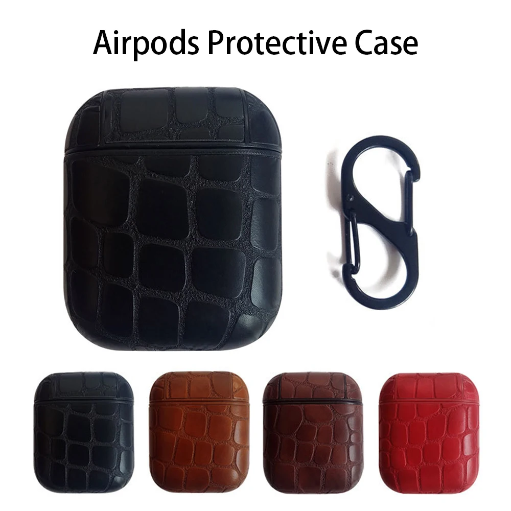 

Vintage Leather Case for Headset for AirPod Wireless Bluetooth Headphone Protective Cover Anti-fall for IPhone