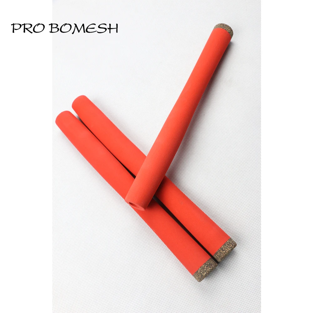 

Pro Bomesh 4Pcs/Pack 25.5cm 23.8g Inner Diam 12mm EVA Rear Grip Split Grip Red Color DIY Fishing Rod Building Component Repair