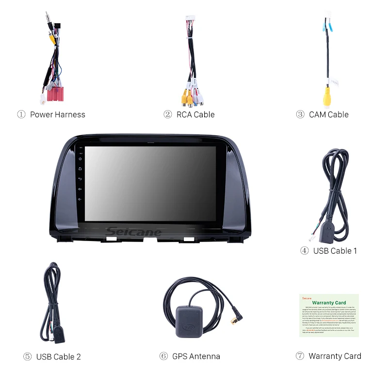 Clearance Seicane Quad Core 9 inch Android 9.0 for 2012-2015 Mazda CX-5 1024*600 Car GPS Navi Stereo Player support Steering Wheel Control 3