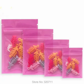 

200pcs 12*18CM Transparent color PET Zip lock bags fruit herbal tea snack food seal zipper packaging bags hardware storage bag