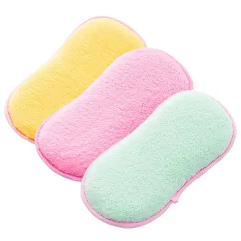 

10 PCS Kitchen Strong Nonstick Oil Fiber Dish Washing Towel Bowl Washing Cloth Rag Sponge Double Sided Washing Pot Brush