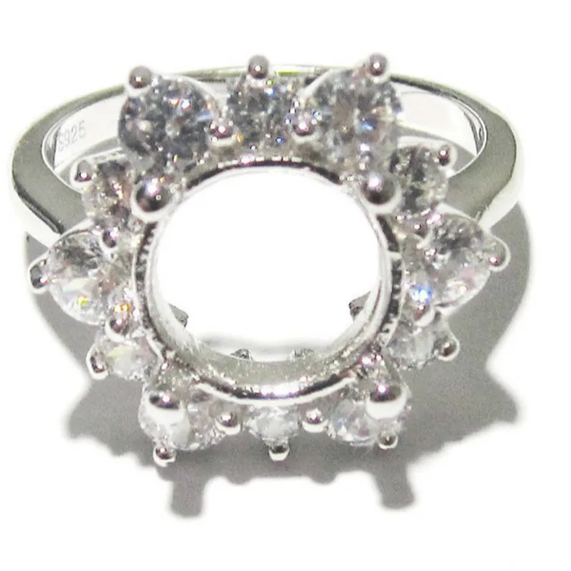 Beadsnice 925 Sterling Silver Jewelry Findings Wholesale Flower Trays Fit 9mm Bezel Settings DIY Making Rings | Украшения и