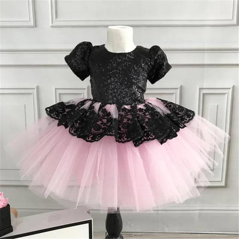 2019 New Fashion Lace Baby Girl Dress 6M to 6 Years Baby Girls Birthday