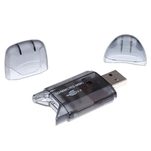USB 2,0 считыватель карт памяти Писатель адаптер для SD SDHC TF карты-черный