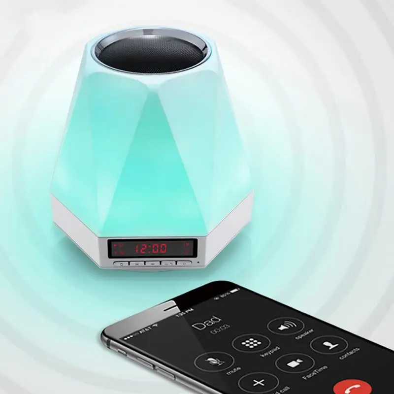Bluetooth мини динамик домашний инновационный будильник с цветным светодиодный
