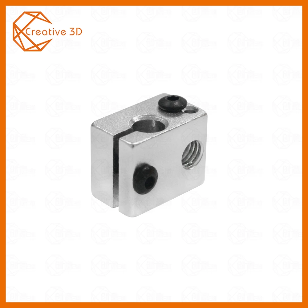 

4Pcs 3d printer part V6 Aluminum Block(20x16x11mm)Reprap 3D Printer Extruder V6 heater block All-Metal Extruder For Hot End