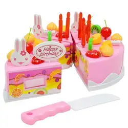 DIY ролевые игры фрукты резка торт ко дню рождения Кухня Еда игрушечные лошадки Комплект для девочки