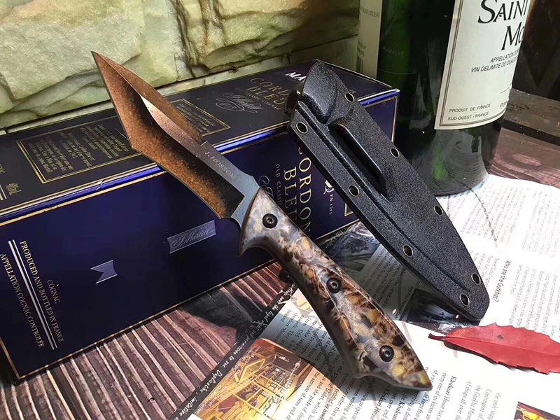 

Chinese Short Sword Fully Handmade Hunting Knife High chromel Functional Sword very sharp