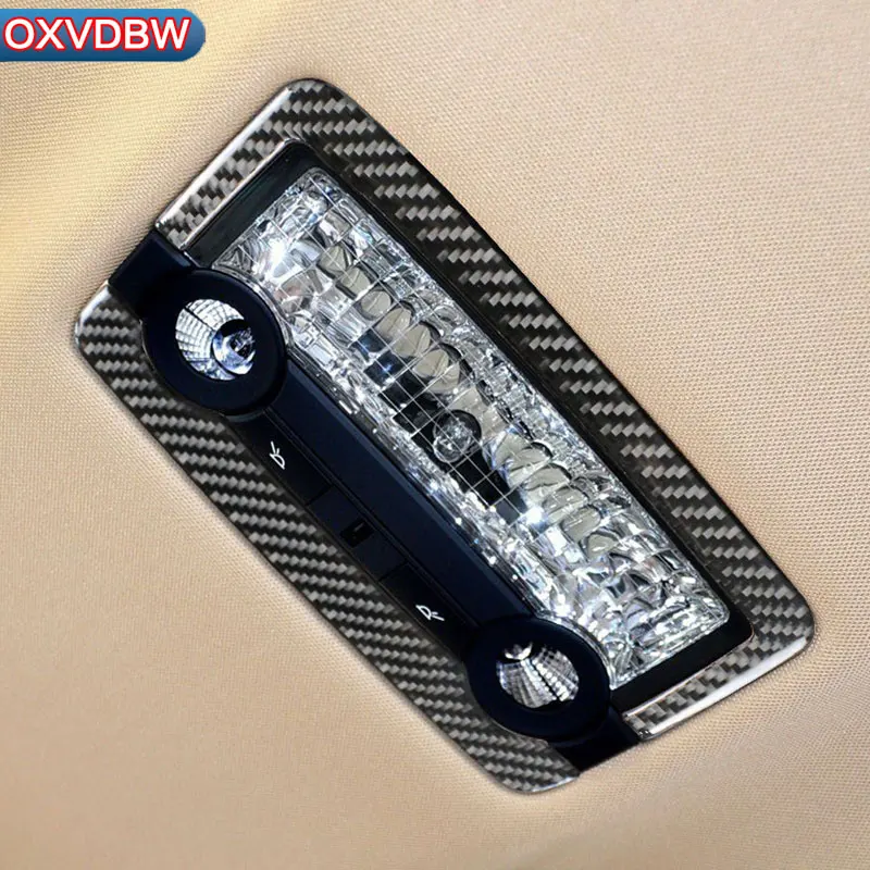 

For BMW e71 X6 Car Interior Front Reading Lights Decoration Frame Carbon Fiber Cover panel Trim Car modeling sticker accessories