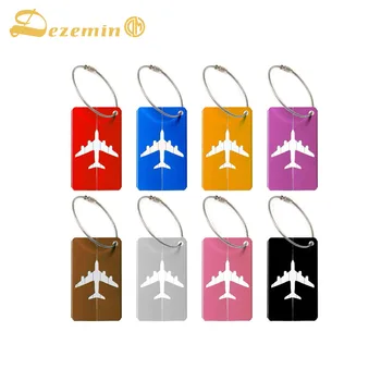

DEZEMIN Aluminum Alloy Luggage Tags Airplain for Travel Business Trip