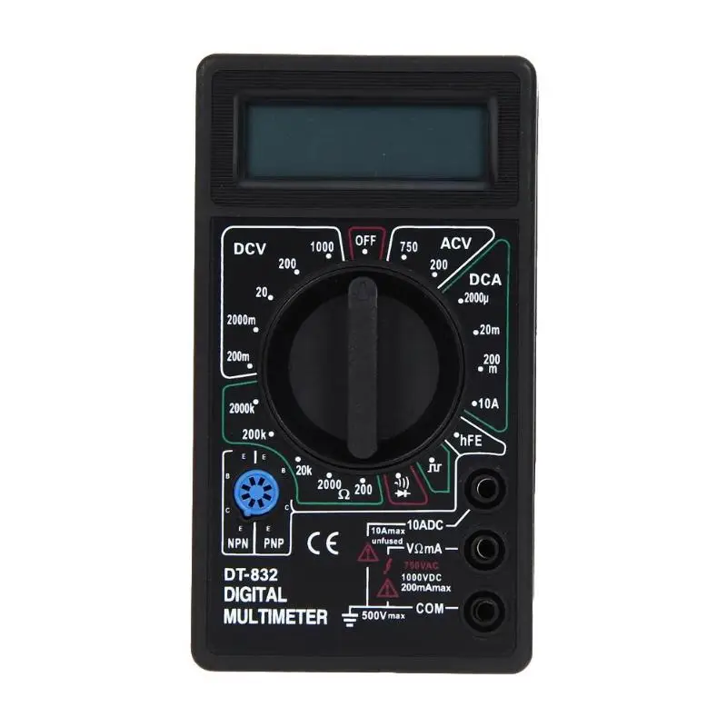 

DT832 Professional Mini Digital Multimeter Handheld LCD DC AC Voltage Measurement Voltmeter Ammeter Ohm Test Digital Multimeter