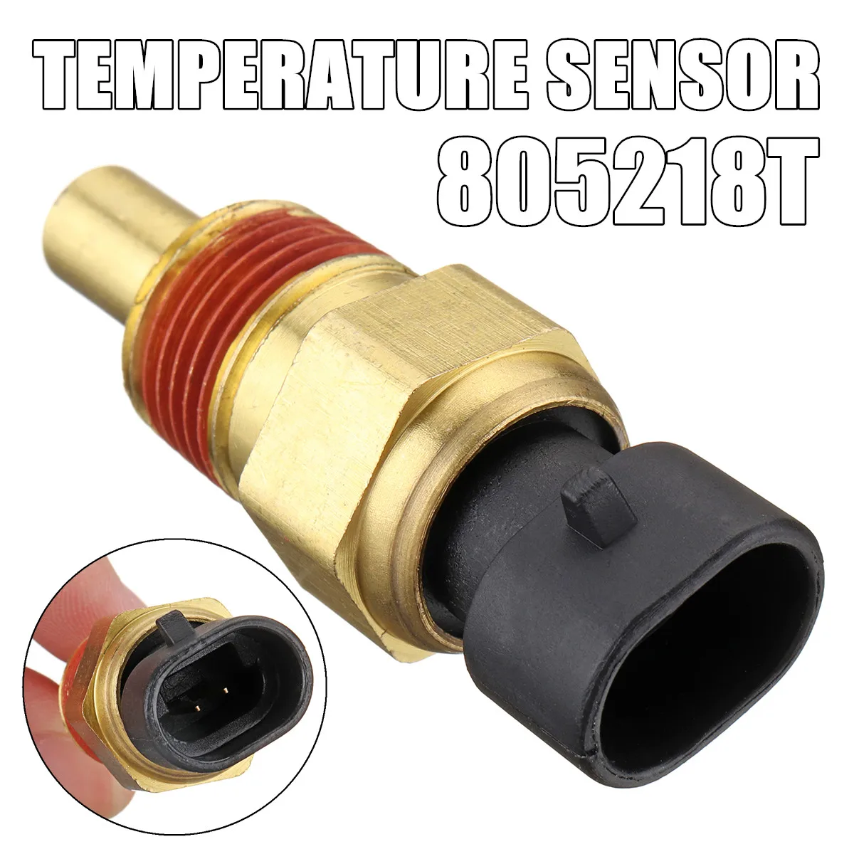 

805218T Boat Engine Coolant Temperature Temp Sensor Sender Fits For Mercruiser 2 Pins Stable Characteristics Durable 56x21x21mm
